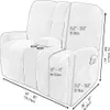8-teiliger Stretch Samt Hussen Recliner Sofabezug mit Produktbild-Vorschau 3