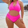 Damen Bikini Set Halter String Zweiteiliger Badeanzug mit Produktbild-Vorschau 3