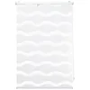 A white roller blind with a wave pattern is shown against a white background. Produktbild-Vorschau