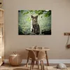 MuchoWow® Poster Katze - Stein - Wald 80x60 cm - Kunst für Produktbild-Vorschau 6
