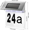 Edelstahl Hausnummer Beleuchtet, Solar 4 LEDs Wetterfest, Produktbild-Vorschau 2