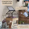 Outsunny Mini serre sur pieds, jardinière surélevée, double Voir les images du produit 8