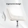 A close-up side view of an ergonomic office chair with a graphic illustrating spinal support. Produktbild-Vorschau