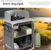 Cuisine de camping en aluminium 76 x 53,5 x 107 cm - gris Voir les images du produit 4
