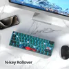 Gaming Tastatur 60 Prozent,61 Tasten mit Lineare rote Produktbild-Vorschau 4