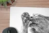 MuchoWow® Mauspad Mousepad Katze leckt ihre Pfote 23x19 cm Produktbild-Vorschau 2
