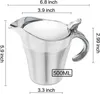 750ml Thermo-Sauciere mit Klappdeckel, 304 Edelstahl Produktbild-Vorschau 2