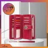 OMNA | Porte-monnaie en cuir pour femme ROUGE - Grand - Voir les images du produit 7