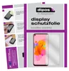 A collage of images showing instructions for applying a screen protector and a product shot of a screen protector on a phone. Náhled obrázku produktu