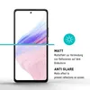 A smartphone screen protector with matte finish is shown with descriptive text and icons. Produktbild-Vorschau
