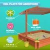 SPIELWERK® Bac à sable en bois MAX 140x140cm tapis de sol Voir les images du produit 2