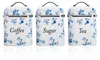VQ Laura Ashley Vorratsdosen Set 3er Edelstahl Tee Kaffee Voir les images du produit 1
