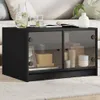 Couchtisch mit Glastüren Schwarz 68x50x42 cm Produktbild-Vorschau 2