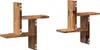 vidaXL Wandregale 2 Stk. Altholz-Optik 38x12x38 cm Produktbild-Vorschau 6