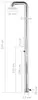 vidaXL Douche de jardin 225 cm acier inoxydable Voir les images du produit 7