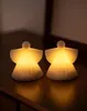 LED Engel weiß Wachs 2-er Set Weihnachtsdeko dezent Produktbild-Vorschau 5