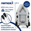 NEMAXX® Ponton 230 cm dla 2 osób wędkarski rekreacyjny Podgląd zdjęcia produktu 6