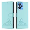 Leder Hülle für Realme 10T/Realme 10S 5G Süße Katze Flip Produktbild-Vorschau 2
