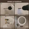 Badspiegel mit Beleuchtung, rund, 60cm, rahmenlos, Kaltweiß Produktbild-Vorschau 8