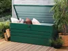 BELIANI Gartentruhe Dunkelgrün Metall 400 L 132 x 62 cm Produktbild-Vorschau 2