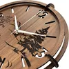 Wanduhr aus Holz mit Naturmotiv | Wenge-Walnuss Silberne Produktbild-Vorschau 4