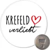 Huuraa Magnet Krefeld verliebt 59mm Kühlschrankmagnet rund Produktbild-Vorschau 1