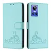 Leder Hülle für Realme GT Neo 3 Süße Katze Flip Case Produktbild-Vorschau 2