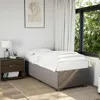 vidaXL Bettgestell ohne Matratze Taupe 80x200 cm Stoff Produktbild-Vorschau 2