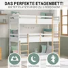 Homestyle4u Etagenbett 90x200 cm Hochbett Dreifachbett Weiß Produktbild-Vorschau 2