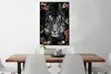 MuchoWow® MuchoWow® Gerahmtes Poster Tiger - Blumen - Produktbild-Vorschau 2