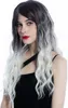 WIG ME UP Perücke lang stark gewellt Ombre dunkles Violett Produktbild-Vorschau 1