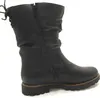 A side view of a black leather boot. Anteprima dell’immagine prodotto