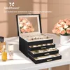 AdelDream Boîte à bijoux, boîte à bijoux avec 4 niveaux, Voir les images du produit 7