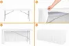Stretch Tischhusse 185x78 cm - Weiß - Elastische Produktbild-Vorschau 6