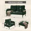 LVHOM Cord 3er-Set 2-Sitzer+Sessel+Hocker, Flexibel für Produktbild-Vorschau 7