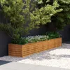 vidaXL Kosz na śmieci 291x50x36 cm Cortenstahl Podgląd zdjęcia produktu 2
