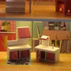 Maison de poupées en bois MDF + meuble 70cm rose LED Voir les images du produit 8