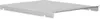 A silver-colored metal shelf or tray with mounting holes on the sides. Produktbild-Vorschau
