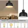ZMH lampada a sospensione 1 luce nera lampada a sospensione Anteprima dell’immagine prodotto 2