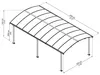 Palram - Canopia Aluminium Carport Arcadia 6400 Anthrazit Produktbild-Vorschau 7