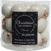 Weihnachtskugeln Glas 2,5cm 24 Stück - Wollweiß Produktbild-Vorschau 1