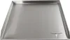 A stainless steel griddle plate shown from a slightly elevated angle against a white background. Produktbild-Vorschau
