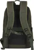 The back of a green backpack is shown against a white background. Produktbild-Vorschau