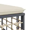 vidaXL Tabouret de jardin avec coussin beige Poly rotin Voir les images du produit 5