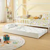en.casa® Ausziehbett Unterbett Ydre, Holz, Weiß, mit Rollen Produktbild-Vorschau 1
