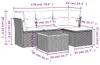vidaXL 5-tlg. Garten-Sofagarnitur mit Kissen Schwarz Poly Produktbild-Vorschau 8