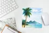 MuchoWow® Mauspad Mousepad Aquarell - Meer - Palme 20x20 cm Produktbild-Vorschau 4