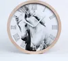 Holzuhr 20fi cm wanduhr - weiße Spitzen - weißes Pferd Produktbild-Vorschau 1