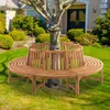 CLP Baumbank Novum rund teak Größe 250 cm Produktbild-Vorschau 4