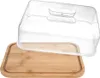 Plateau en bambou avec couvercle cloche pour fromages, Voir les images du produit 3